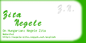 zita negele business card